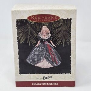 Vintage Hallmark Keepsake Ornament Holiday Barbie 1995 Third in Series 05057 Box